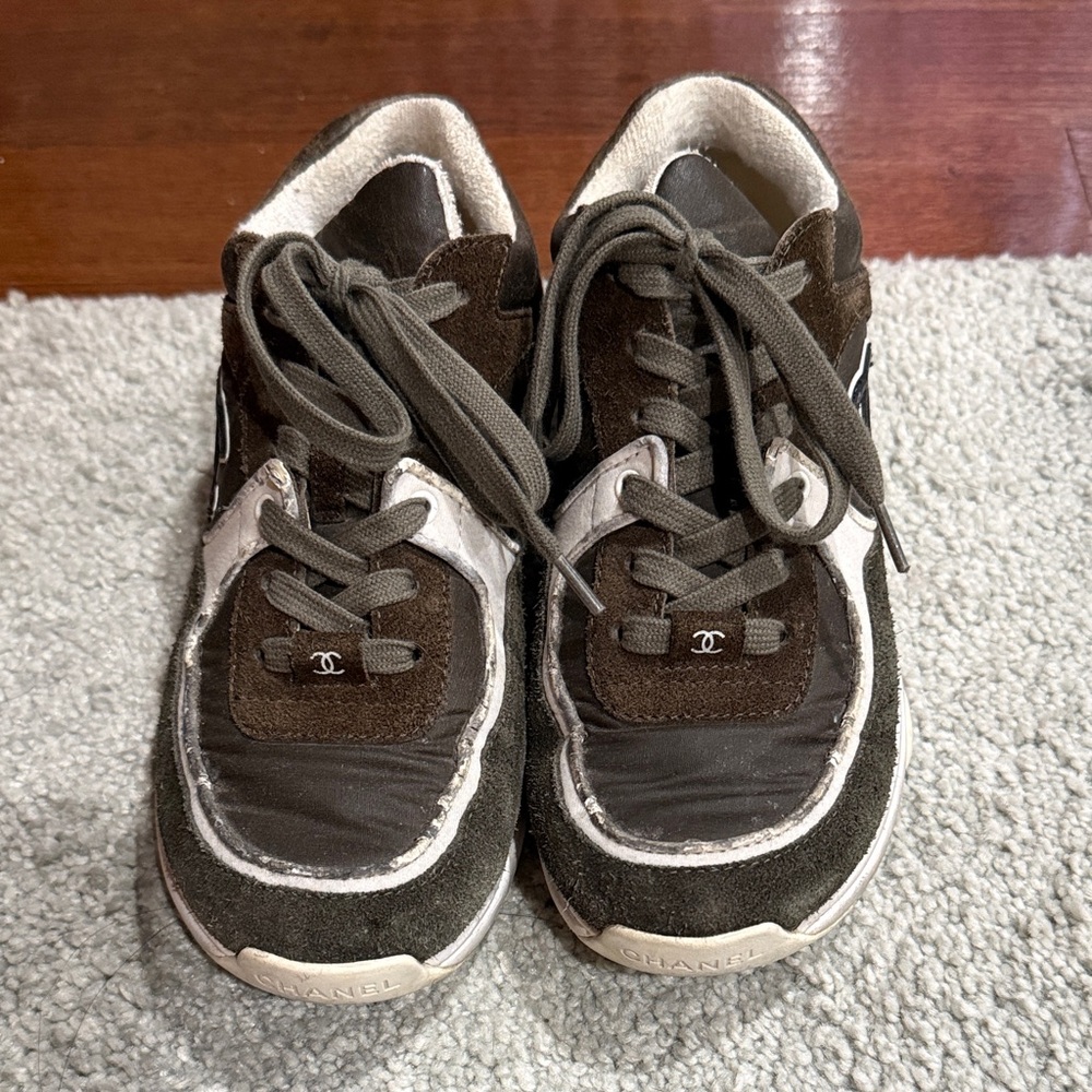 Chanel brown sneakers
